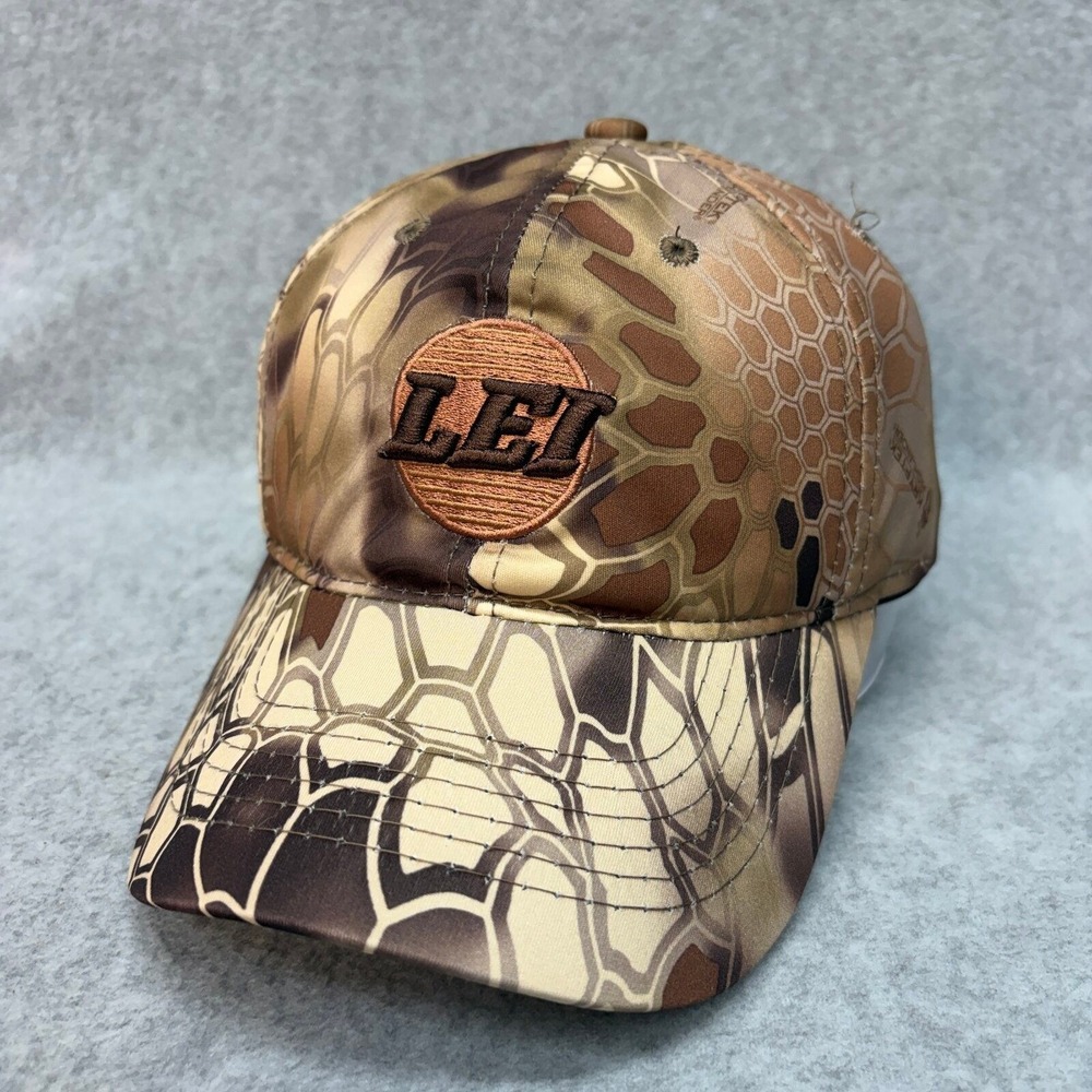 LEI Kryptek Highlander Camo Adjustable OSFM Brown Embroidered Hat